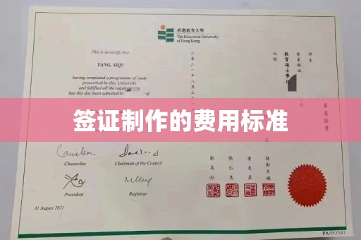 武胜签证制作的费用标准