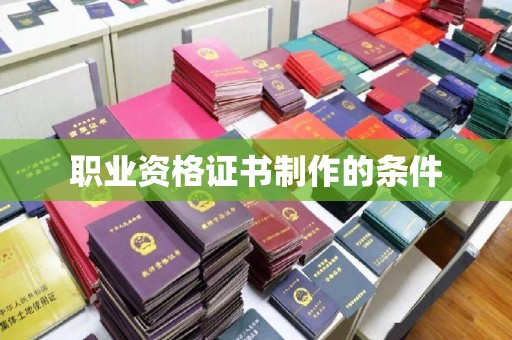 叶县职业资格证书制作的条件